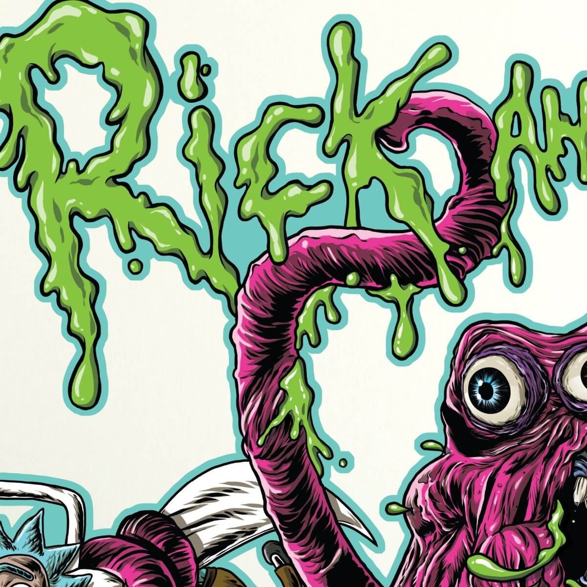 Kismet Decals Rick & Morty Psychedelic Monsters 7 Licensed Wall Sticker - Easy DIY Home & Kids Room Decor Wall Decal Art - Kismet Decals