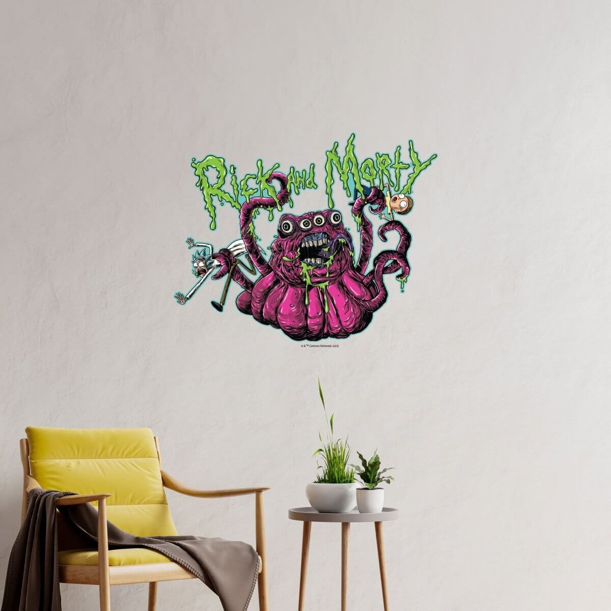 Kismet Decals Rick & Morty Psychedelic Monsters 7 Licensed Wall Sticker - Easy DIY Home & Kids Room Decor Wall Decal Art - Kismet Decals