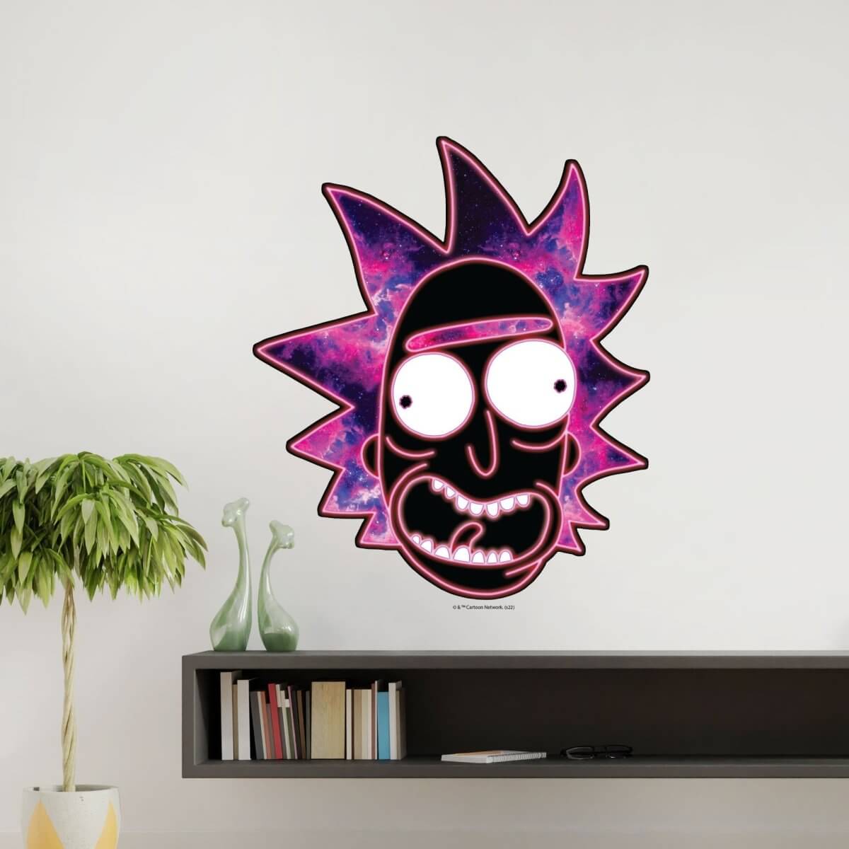 Kismet Decals Rick & Morty Vaporwave Sci-Fi 1 Licensed Wall Sticker - Easy DIY Home & Kids Room Decor Wall Decal Art - Kismet Decals