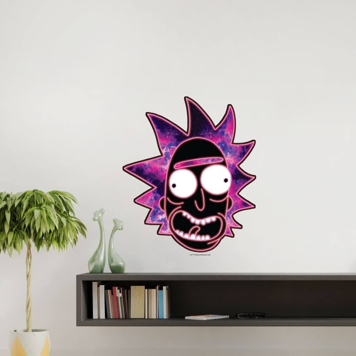 Kismet Decals Rick & Morty Vaporwave Sci-Fi 1 Licensed Wall Sticker - Easy DIY Home & Kids Room Decor Wall Decal Art - Kismet Decals