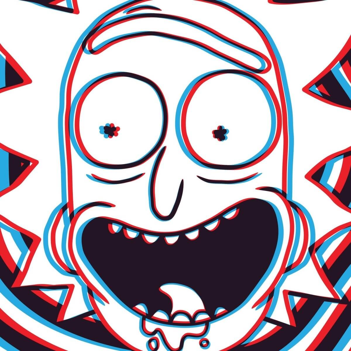 Kismet Decals Rick & Morty Vaporwave Sci-Fi 5 Licensed Wall Sticker - Easy DIY Home & Kids Room Decor Wall Decal Art - Kismet Decals