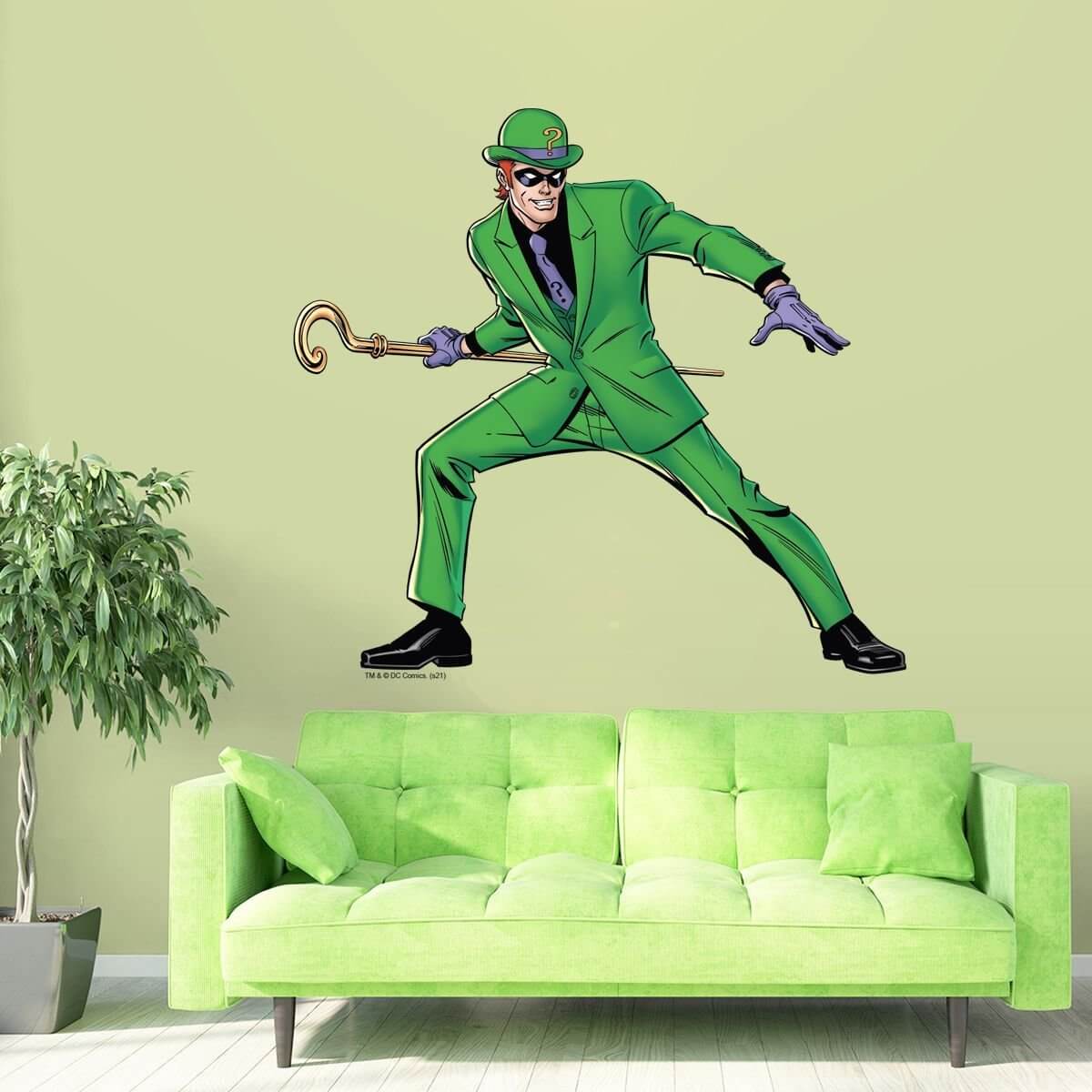 Kismet Decals Riddler Puzzle Master Licensed Wall Sticker - Easy DIY Justice League Home & Room Decor Wall Art - Kismet Decals