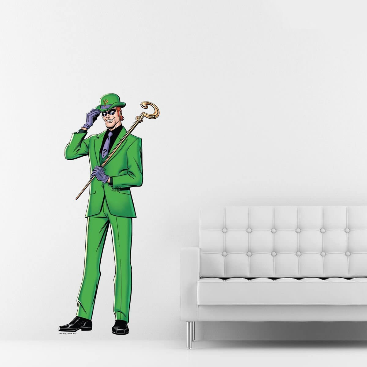 Kismet Decals Riddler Super-Eccentric Licensed Wall Sticker - Easy DIY Justice League Home & Room Decor Wall Art - Kismet Decals