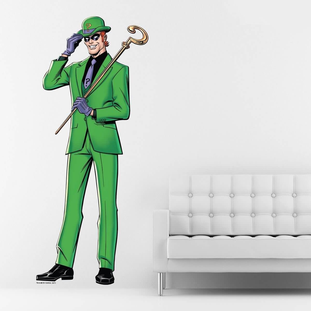 Kismet Decals Riddler Super-Eccentric Licensed Wall Sticker - Easy DIY Justice League Home & Room Decor Wall Art - Kismet Decals