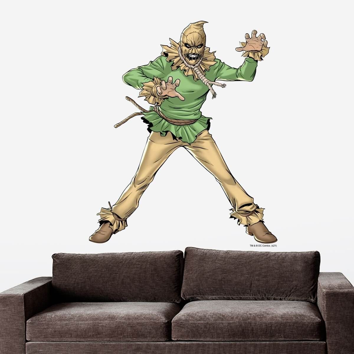 Kismet Decals Scarecrow Supervillain Licensed Wall Sticker - Easy DIY Justice League Home & Room Decor Wall Art - Kismet Decals