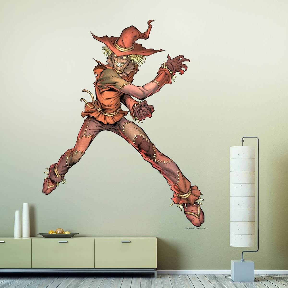Kismet Decals Scarecrow Violent Dancing Licensed Wall Sticker - Easy DIY Justice League Home & Room Decor Wall Art - Kismet Decals
