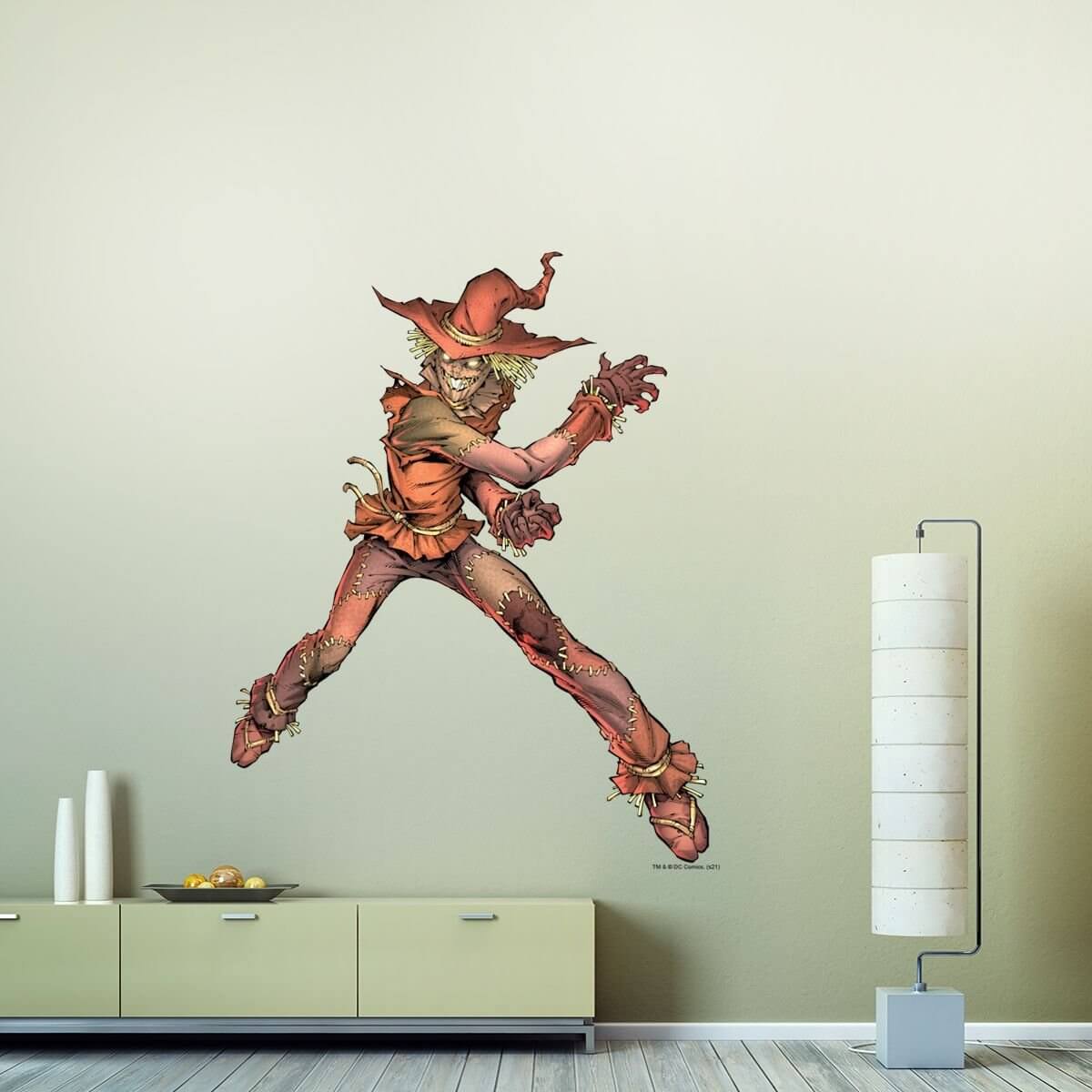 Kismet Decals Scarecrow Violent Dancing Licensed Wall Sticker - Easy DIY Justice League Home & Room Decor Wall Art - Kismet Decals