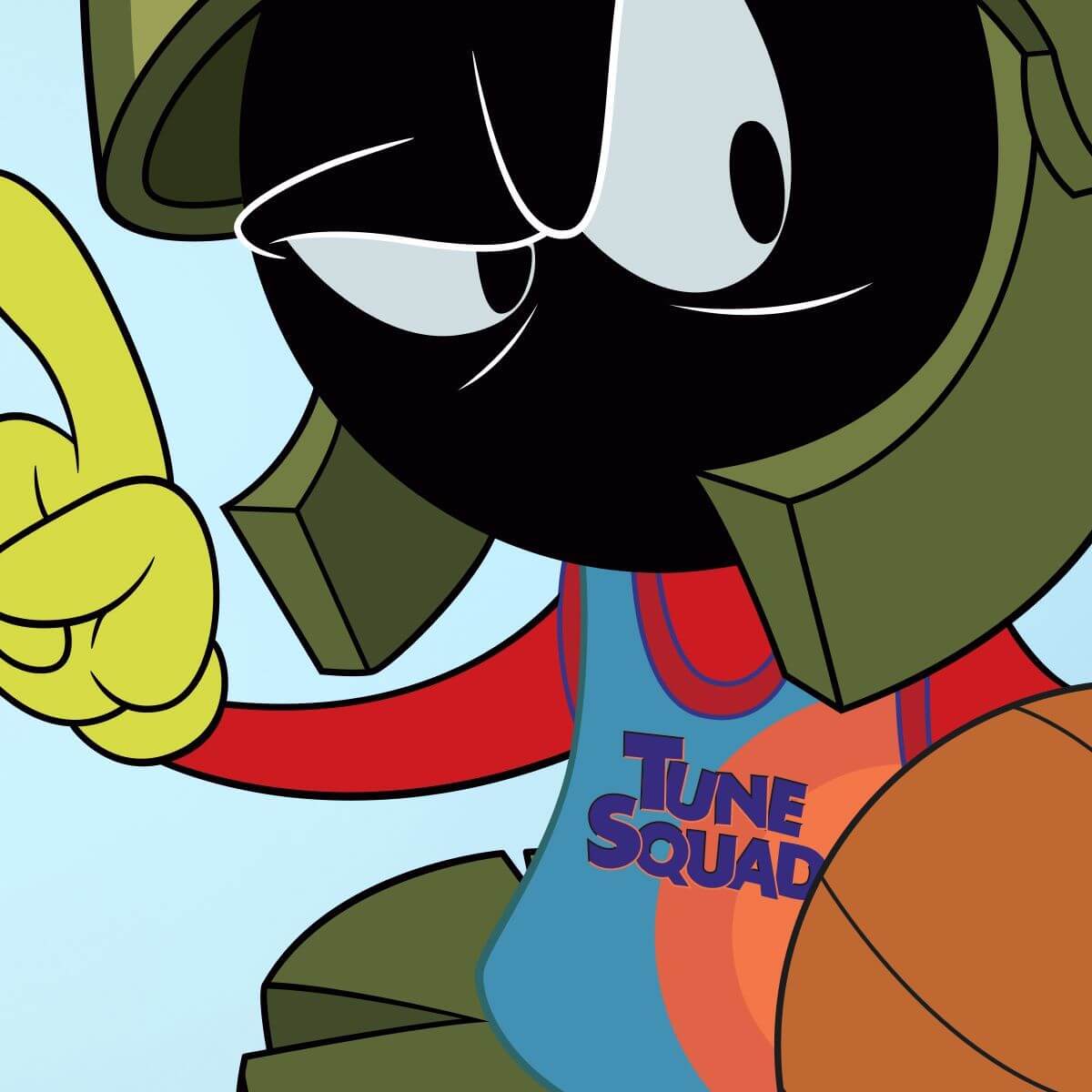 Kismet Decals Space Jam: A New Legacy Baller Marvin Licensed Wall Sticker - Easy DIY Looney Tunes Home & Room Decor - Kismet Decals