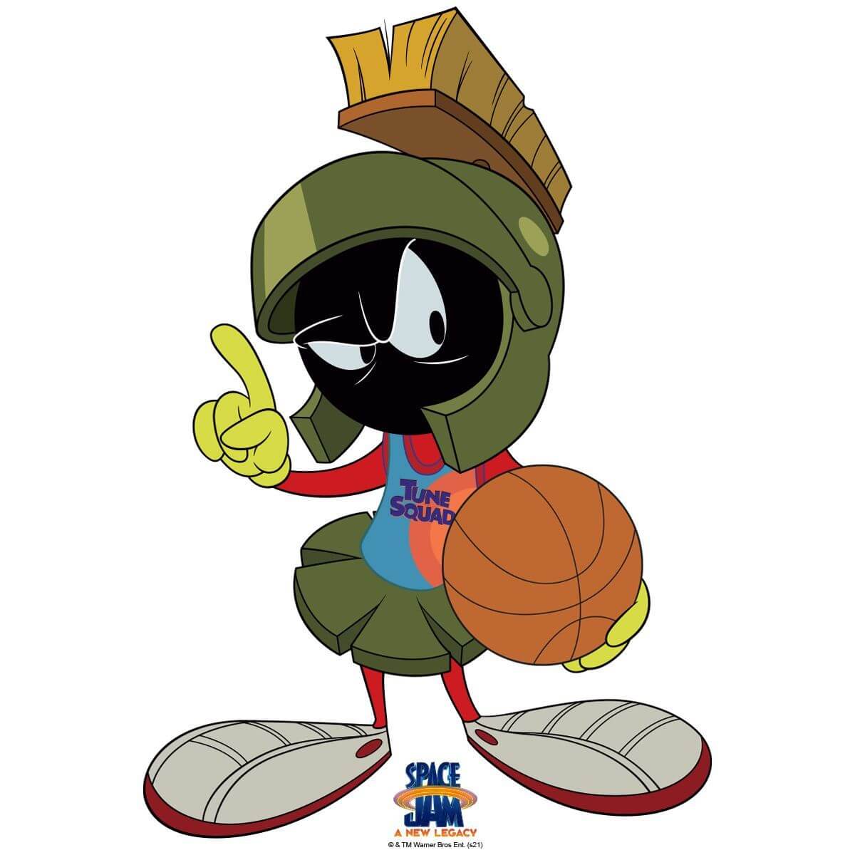 Kismet Decals Space Jam: A New Legacy Baller Marvin Licensed Wall Sticker - Easy DIY Looney Tunes Home & Room Decor - Kismet Decals