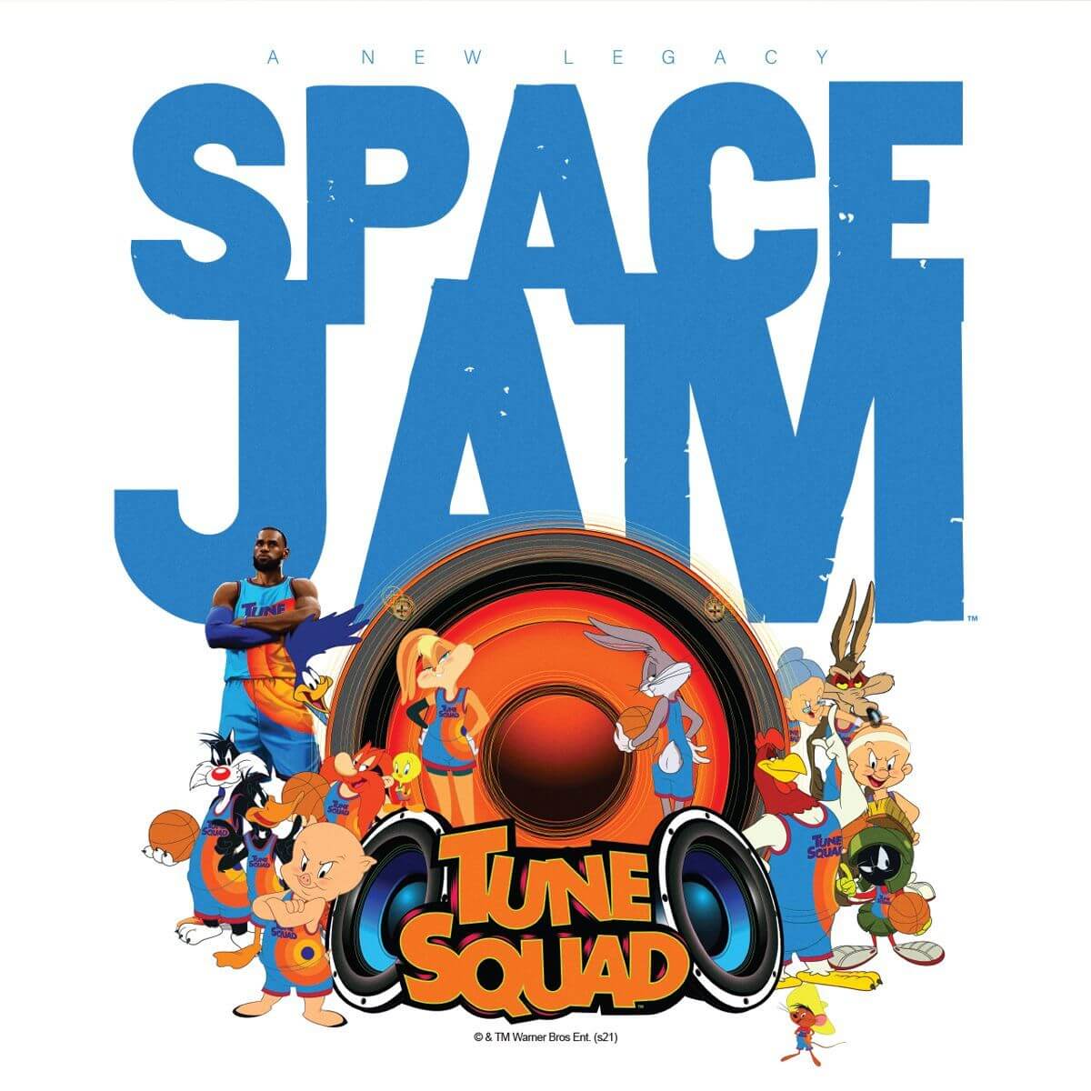 Kismet Decals Space Jam: A New Legacy Full Tune Squad Licensed Wall Sticker - Easy DIY Looney Tunes Home & Room Decor - Kismet Decals