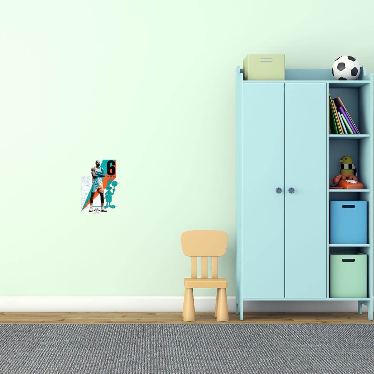 Kismet Decals Space Jam: A New Legacy LeBron King James Licensed Wall Sticker - Easy DIY Looney Tunes Home & Room Decor - Kismet Decals