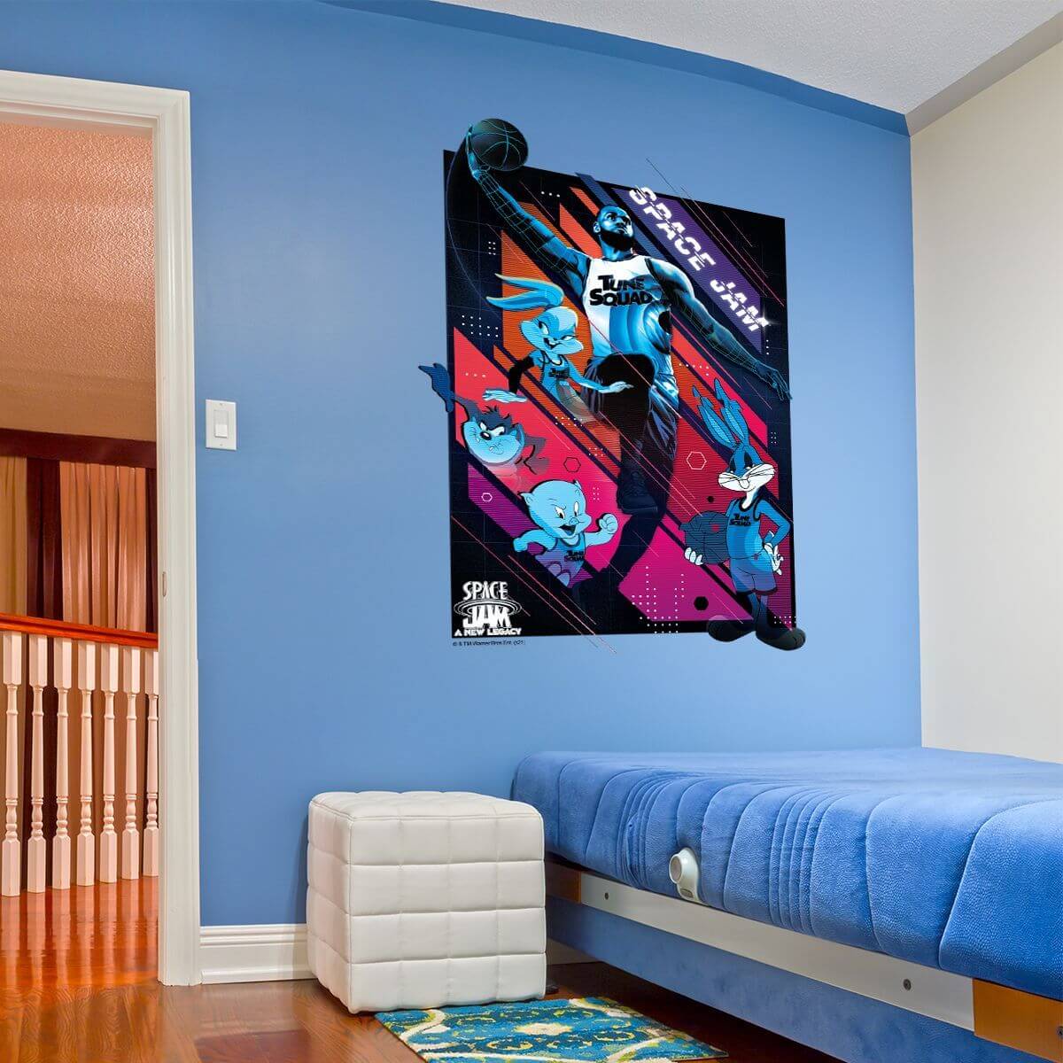 Kismet Decals Space Jam: A New Legacy LeBron & Squad Licensed Wall Sticker - Easy DIY Looney Tunes Home & Room Decor - Kismet Decals