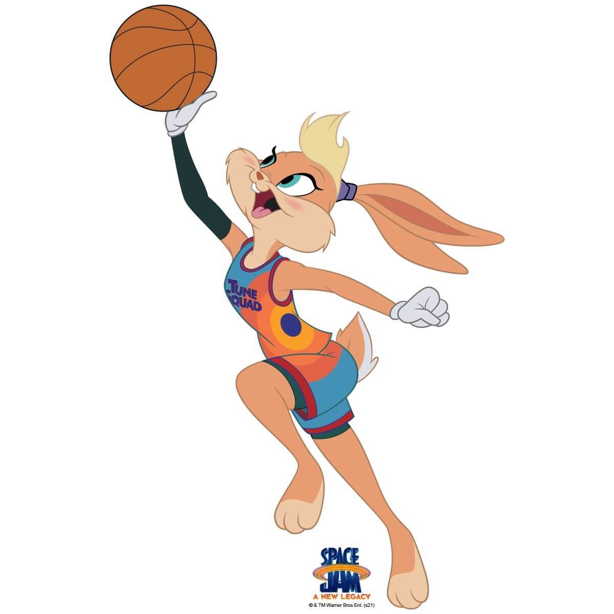 Kismet Decals Space Jam: A New Legacy Lola Bunny Lay-up Licensed Wall Sticker - Easy DIY Looney Tunes Home & Room Decor - Kismet Decals