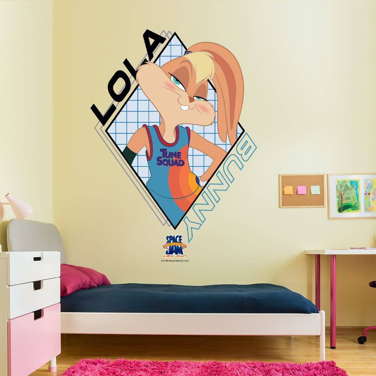 Kismet Decals Space Jam: A New Legacy Lola Bunny Licensed Wall Sticker - Easy DIY Looney Tunes Home & Room Decor - Kismet Decals
