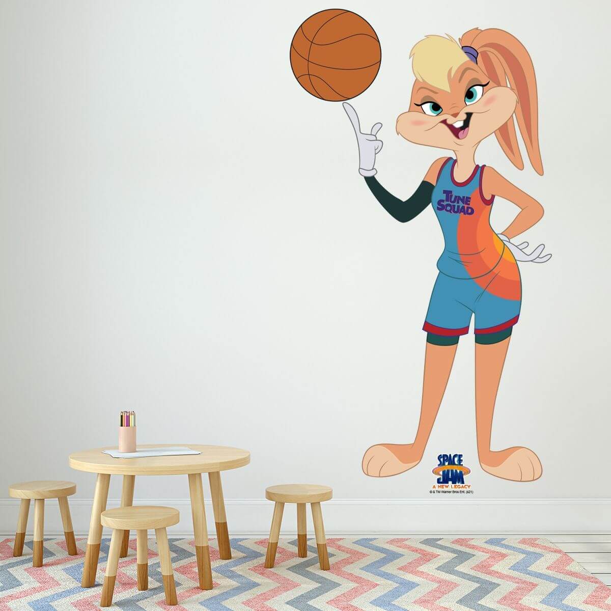 Kismet Decals Space Jam: A New Legacy Lola Bunny Skills Licensed Wall Sticker - Easy DIY Looney Tunes Home & Room Decor - Kismet Decals