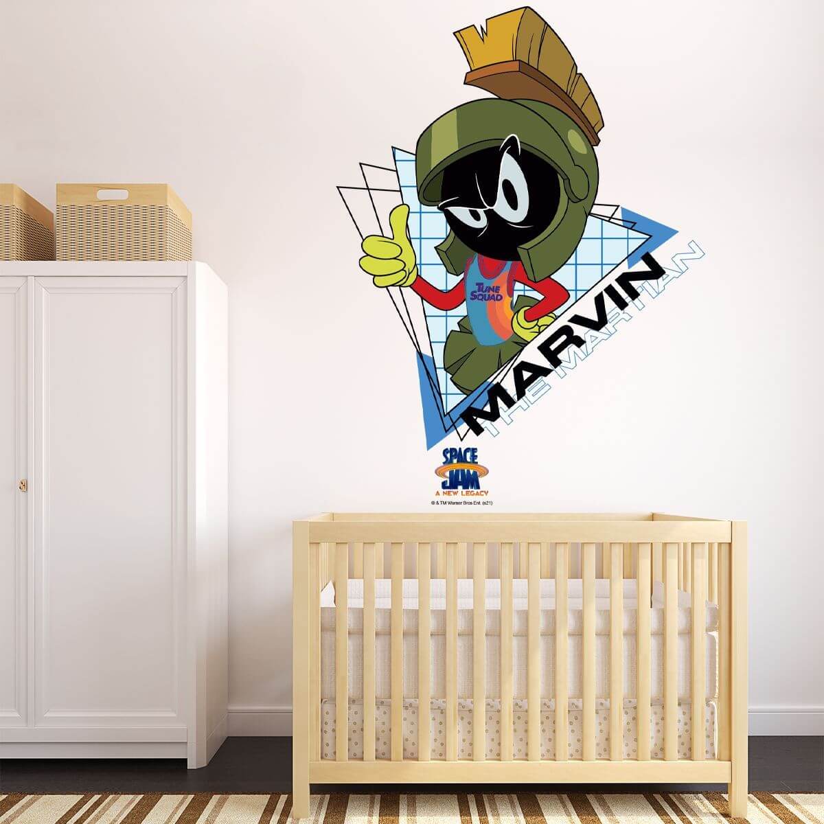 Kismet Decals Space Jam: A New Legacy Marvin the Martian Licensed Wall Sticker - Easy DIY Looney Tunes Home & Room Decor - Kismet Decals