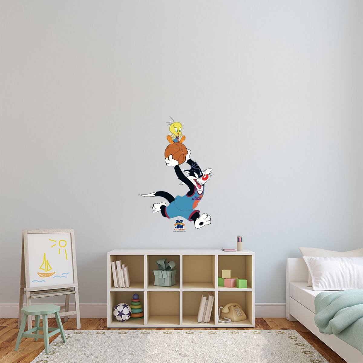 Kismet Decals Space Jam: A New Legacy Sylvester & Tweety Licensed Wall Sticker - Easy DIY Looney Tunes Home & Room Decor - Kismet Decals