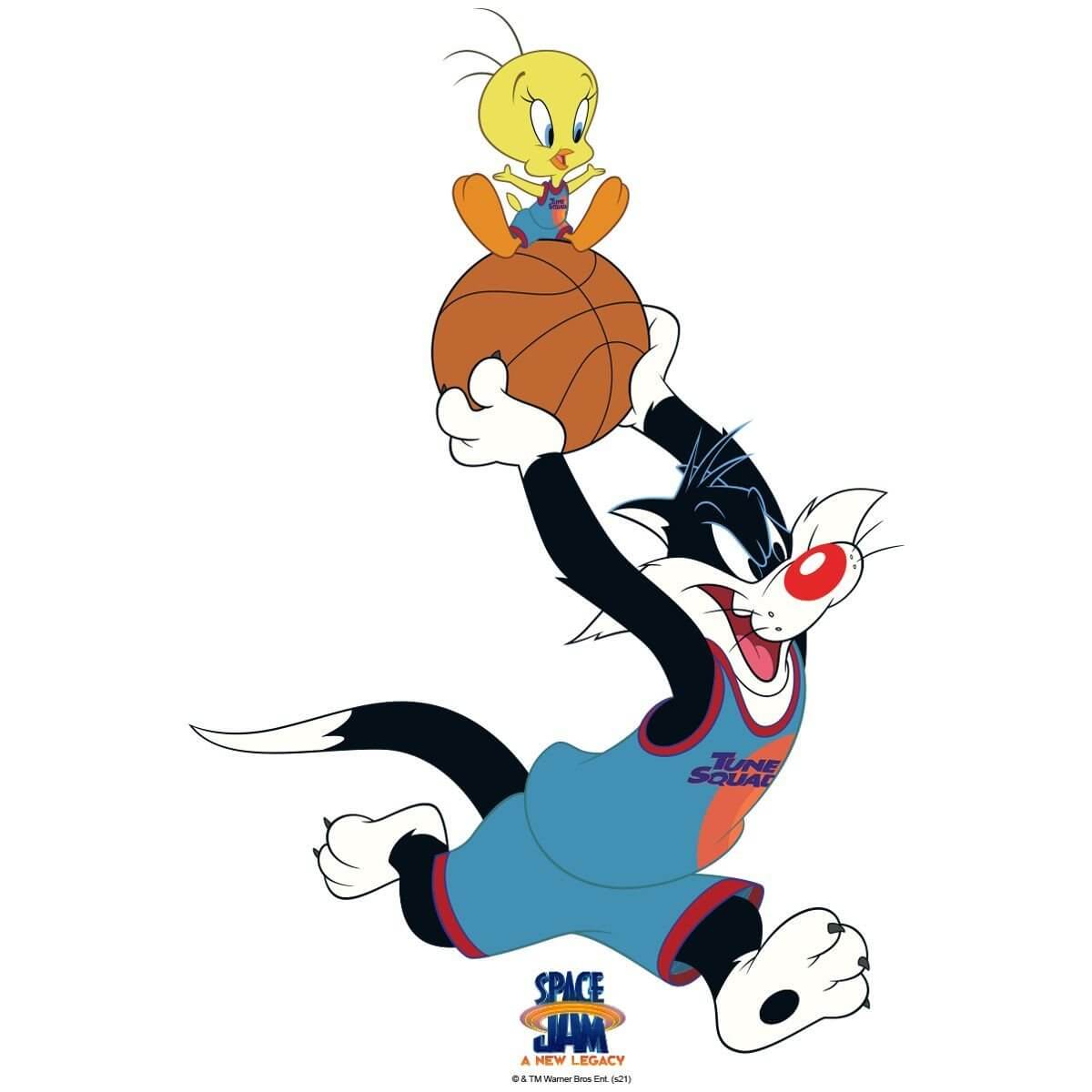 Kismet Decals Space Jam: A New Legacy Sylvester & Tweety Licensed Wall Sticker - Easy DIY Looney Tunes Home & Room Decor - Kismet Decals