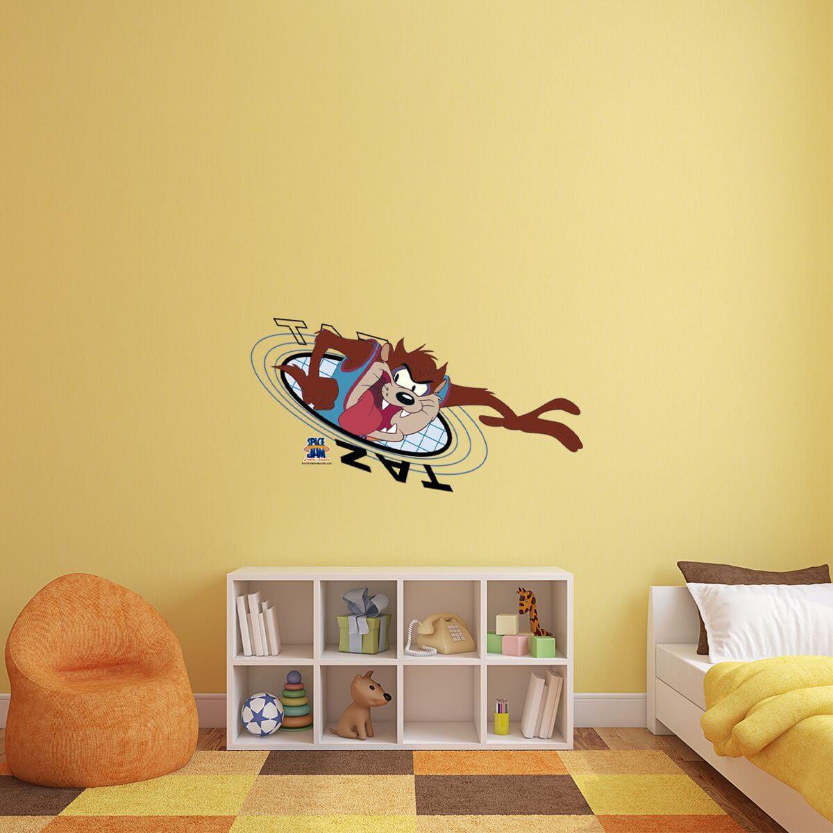 Kismet Decals Space Jam: A New Legacy Taz Spin Licensed Wall Sticker - Easy DIY Looney Tunes Home & Room Decor - Kismet Decals