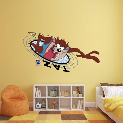 Kismet Decals Space Jam: A New Legacy Taz Spin Licensed Wall Sticker - Easy DIY Looney Tunes Home & Room Decor - Kismet Decals