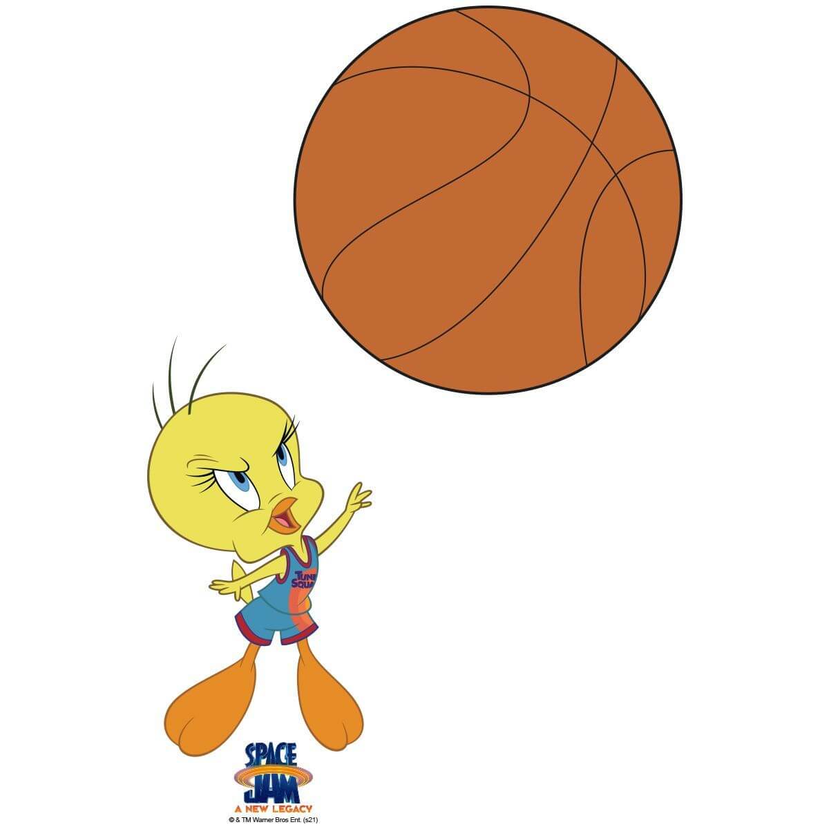 Kismet Decals Space Jam: A New Legacy Tweety Bird Licensed Wall Sticker - Easy DIY Looney Tunes Home & Room Decor - Kismet Decals