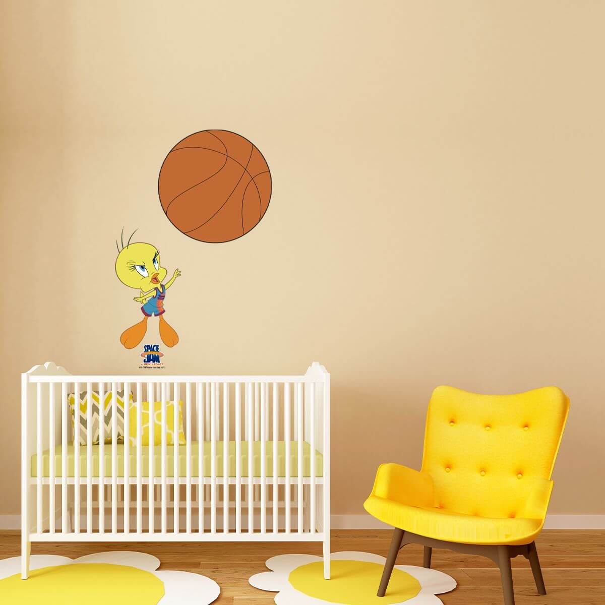 Kismet Decals Space Jam: A New Legacy Tweety Bird Licensed Wall Sticker - Easy DIY Looney Tunes Home & Room Decor - Kismet Decals