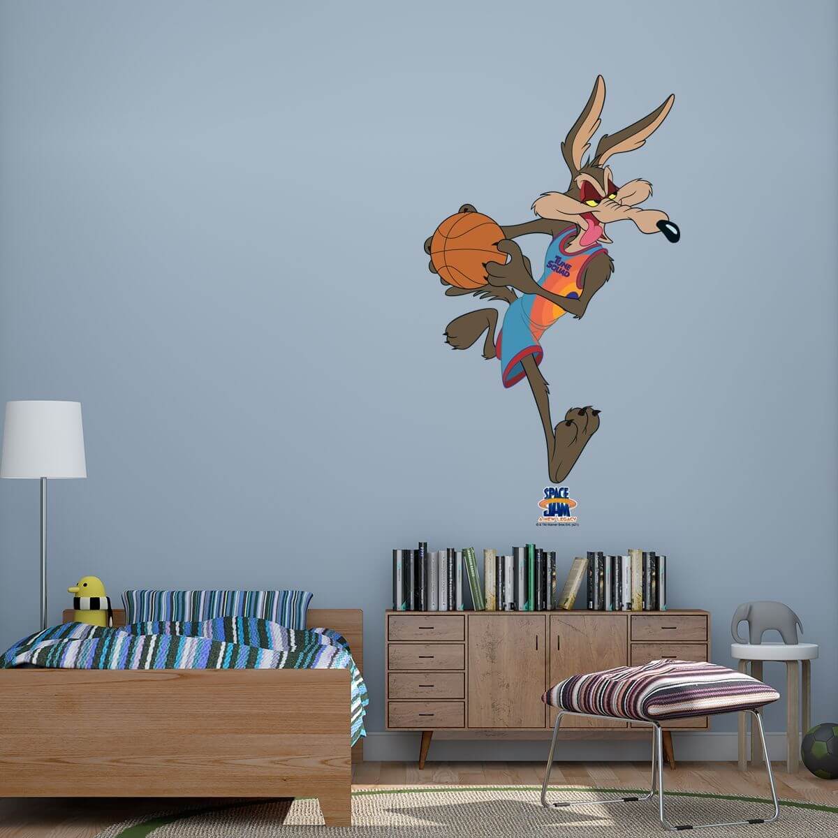 Kismet Decals Space Jam: A New Legacy Wile E. Coyote Licensed Wall Sticker - Easy DIY Looney Tunes Home & Room Decor - Kismet Decals