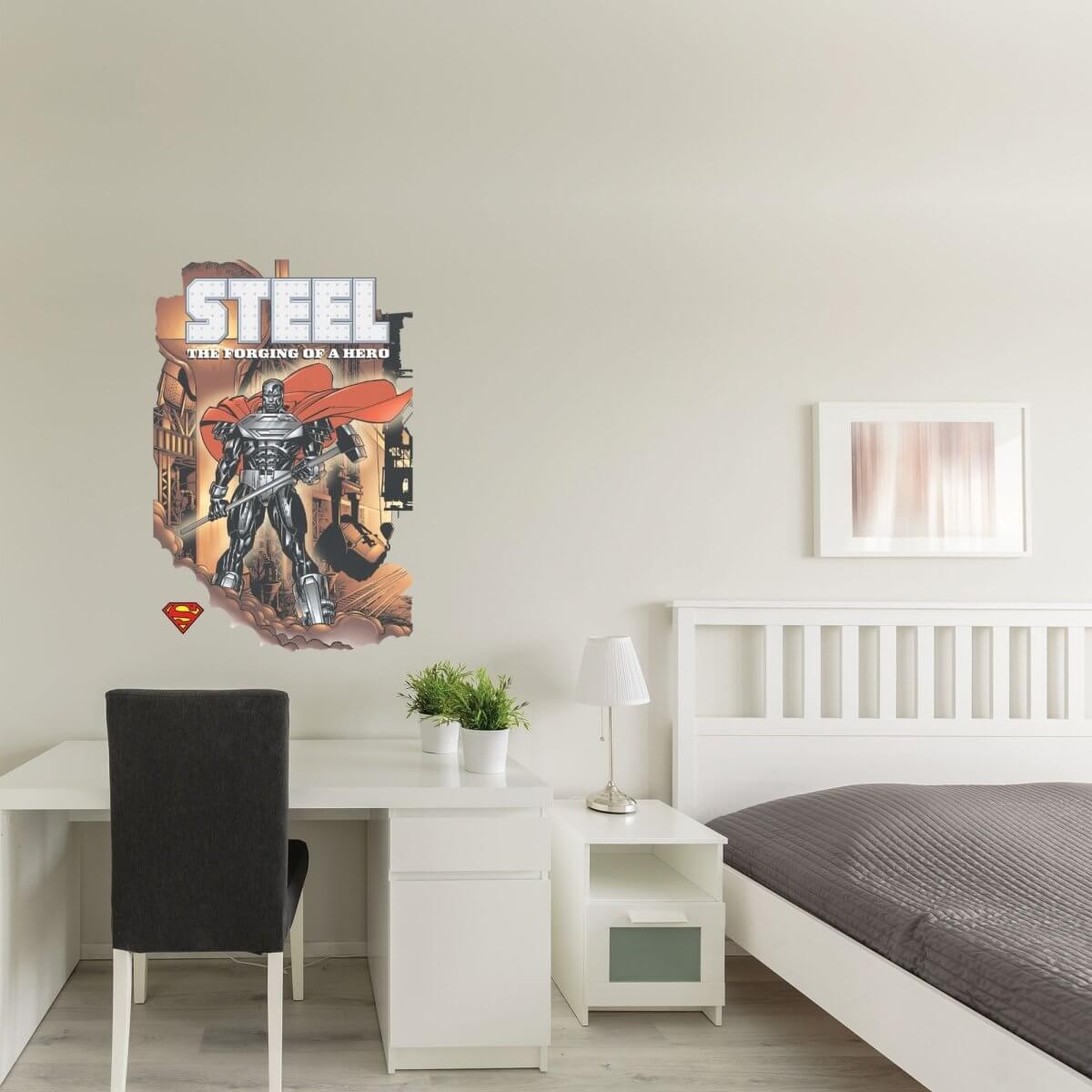 Kismet Decals Steel The Forging of Hero Comic Cover Series Licensed Wall Sticker - Easy DIY Home & Room Decor Wall Art - Kismet Decals