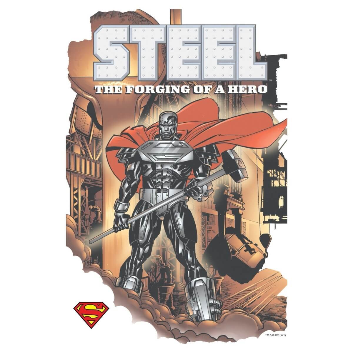 Kismet Decals Steel The Forging of Hero Comic Cover Series Licensed Wall Sticker - Easy DIY Home & Room Decor Wall Art - Kismet Decals