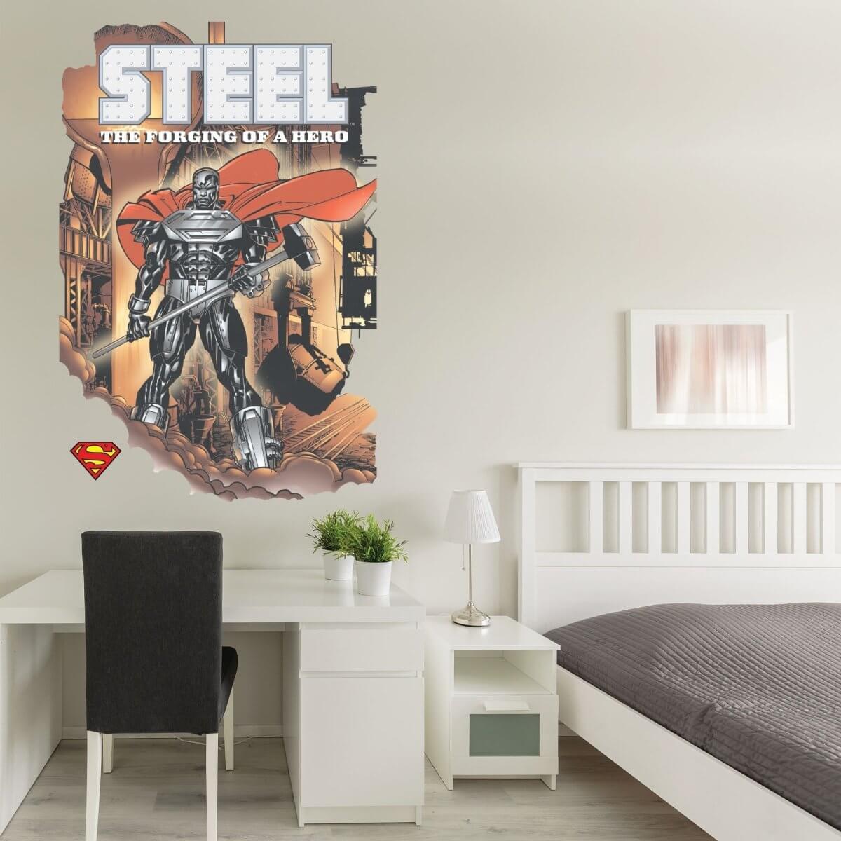 Kismet Decals Steel The Forging of Hero Comic Cover Series Licensed Wall Sticker - Easy DIY Home & Room Decor Wall Art - Kismet Decals