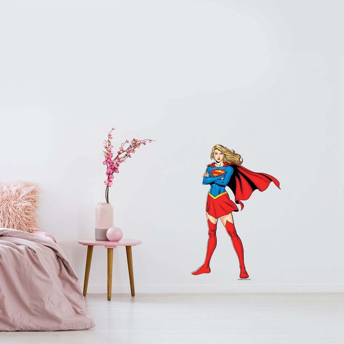Kismet Decals Supergirl of Krytpon Licensed Wall Sticker - Easy DIY Justice League Home & Room Decor Wall Art - Kismet Decals