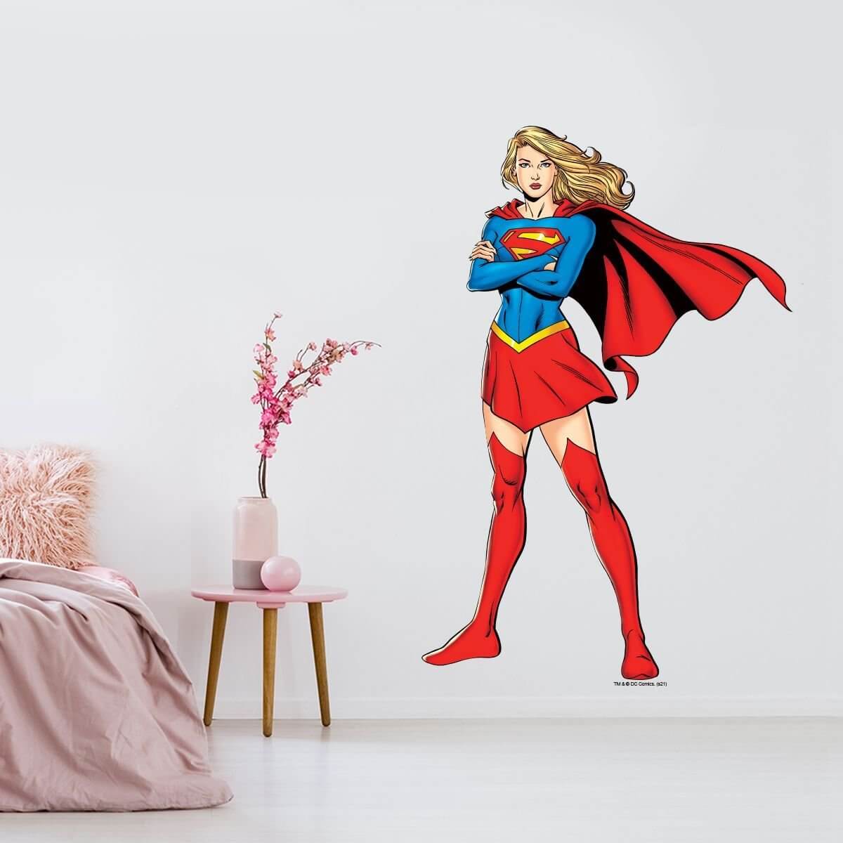 Kismet Decals Supergirl of Krytpon Licensed Wall Sticker - Easy DIY Justice League Home & Room Decor Wall Art - Kismet Decals