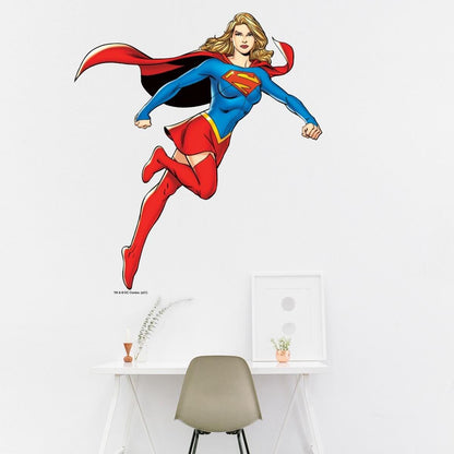 Kismet Decals Supergirl Take Flight Licensed Wall Sticker - Easy DIY Justice League Home & Room Decor Wall Art - Kismet Decals