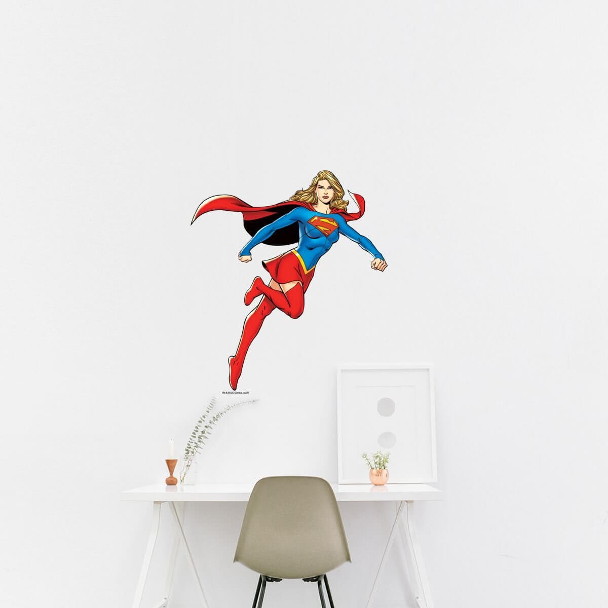 Kismet Decals Supergirl Take Flight Licensed Wall Sticker - Easy DIY Justice League Home & Room Decor Wall Art - Kismet Decals