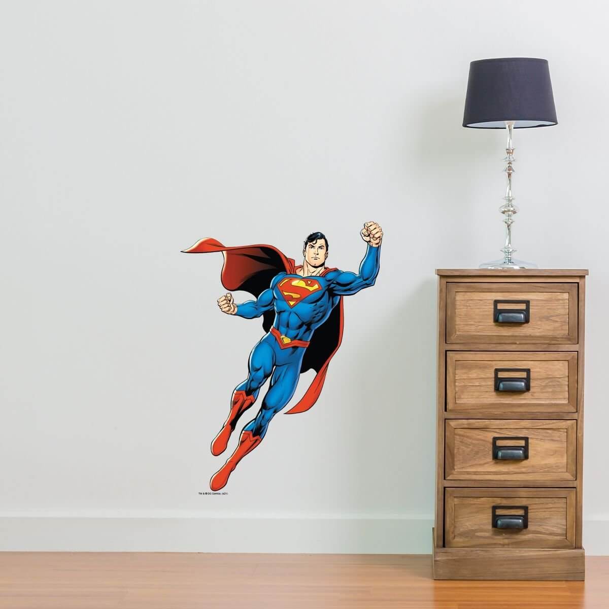 Kismet Decals Superman Air Attack Licensed Wall Sticker - Easy DIY Justice League Home & Room Decor Wall Art - Kismet Decals
