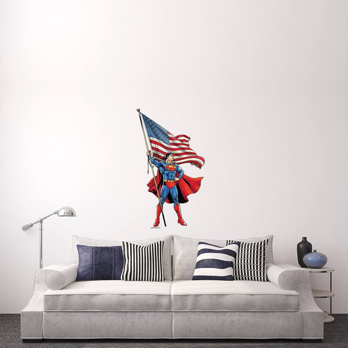 Kismet Decals Superman American Hero Licensed Wall Sticker - Easy DIY Superman Core Home & Room Decor Wall Art - Kismet Decals