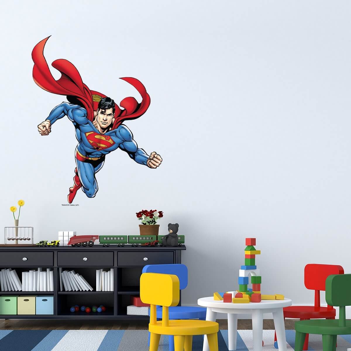 Kismet Decals Superman Flight Attack 2 Licensed Wall Sticker - Easy DIY Superman Core Home & Room Decor Wall Art - Kismet Decals