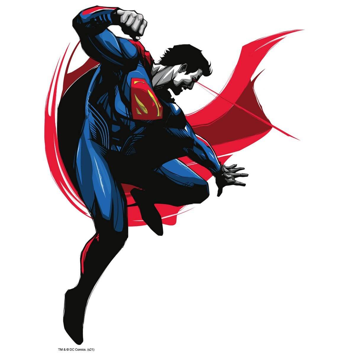 Kismet Decals Superman Heat Vision Attack Licensed Wall Sticker - Easy DIY Justice League Home & Room Decor Wall Art - Kismet Decals