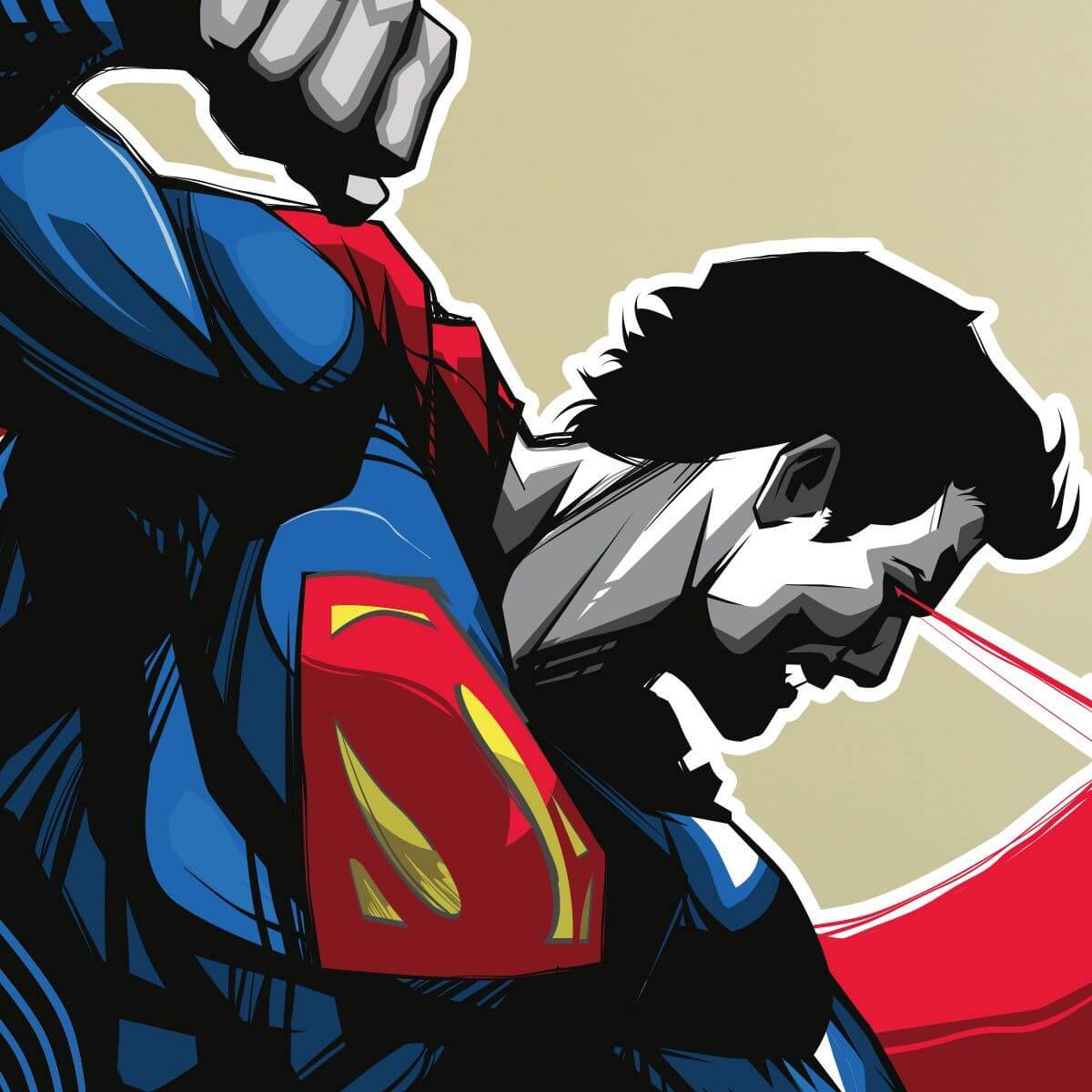 Kismet Decals Superman Heat Vision Attack Licensed Wall Sticker - Easy DIY Justice League Home & Room Decor Wall Art - Kismet Decals