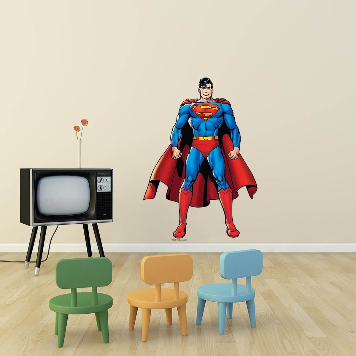 Kismet Decals Superman Protector of Humanity Licensed Wall Sticker - Easy DIY Superman Core Home & Room Decor Wall Art - Kismet Decals