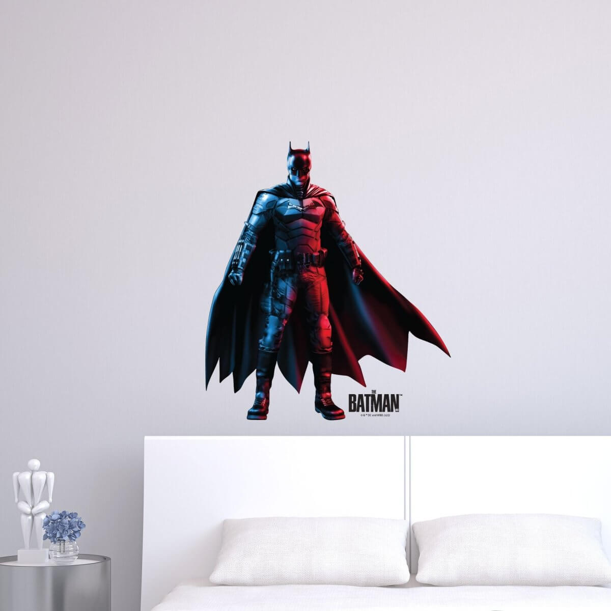 Kismet Decals The Batman 2022 in Combat Armor Neon Licensed Wall Sticker - Easy DIY Home & Kids Room Decor Wall Decal Art - Kismet Decals