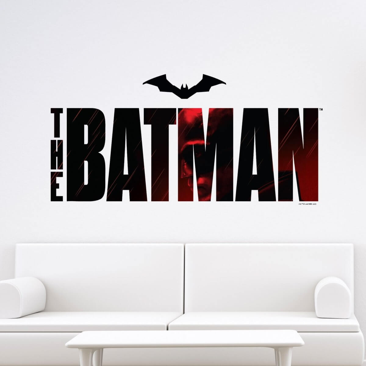 Kismet Decals The Batman 2022 Title Logo Licensed Wall Sticker - Easy DIY Home & Kids Room Decor Wall Decal Art - Kismet Decals