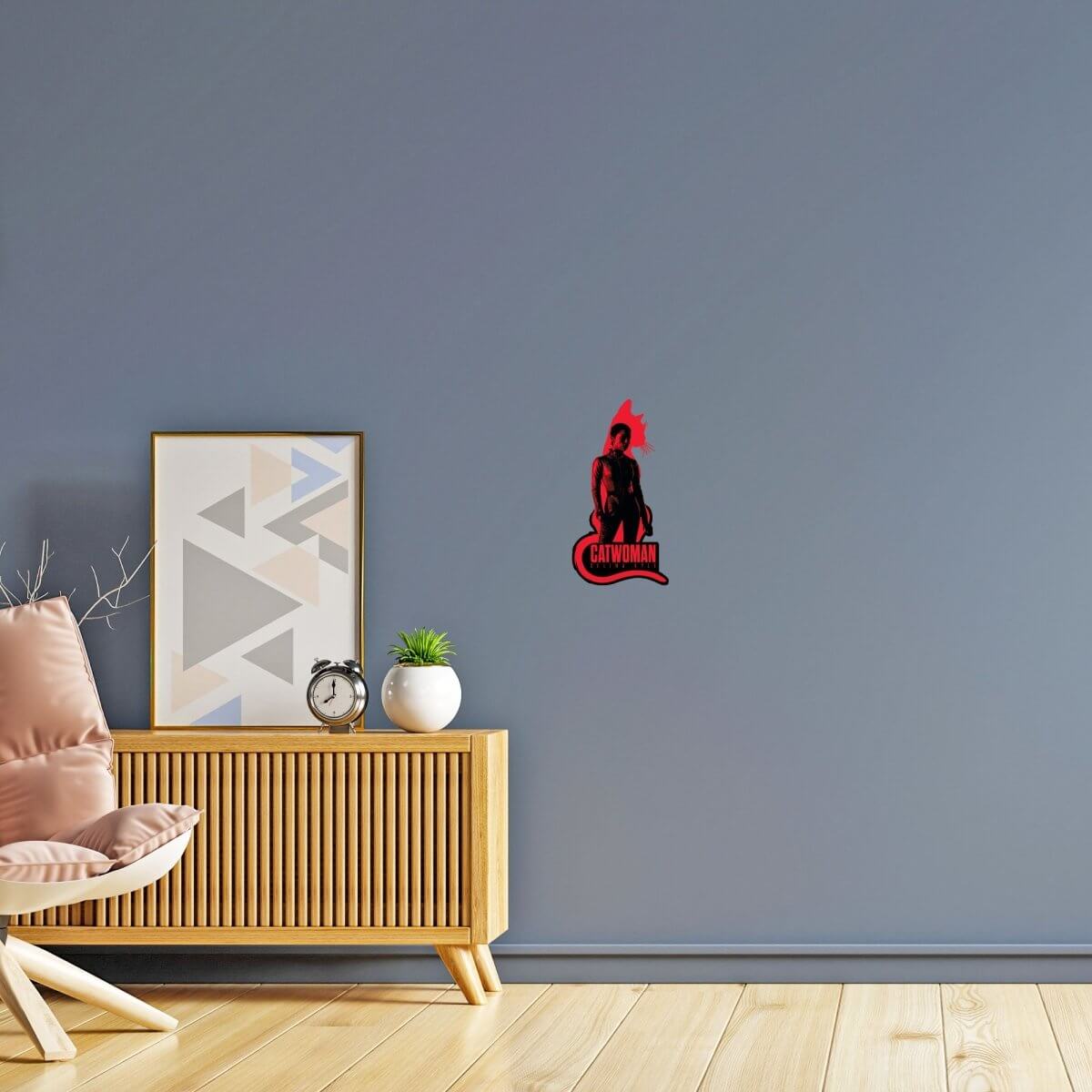 Kismet Decals The Batman Catwoman Black & Red Licensed Wall Sticker - Easy DIY Home & Kids Room Decor Wall Decal Art - Kismet Decals