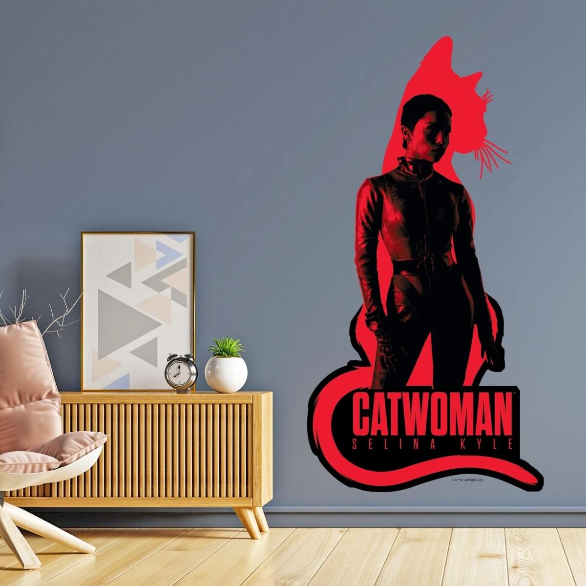 Kismet Decals The Batman Catwoman Black & Red Licensed Wall Sticker - Easy DIY Home & Kids Room Decor Wall Decal Art - Kismet Decals