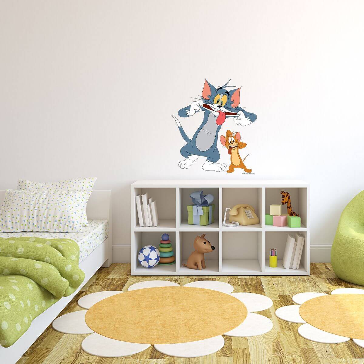 Kismet Decals Tom & Jerry: Duo of Fun Licensed Wall Sticker - Easy DIY Home & Room Decor Cartoon Wall Art - Kismet Decals