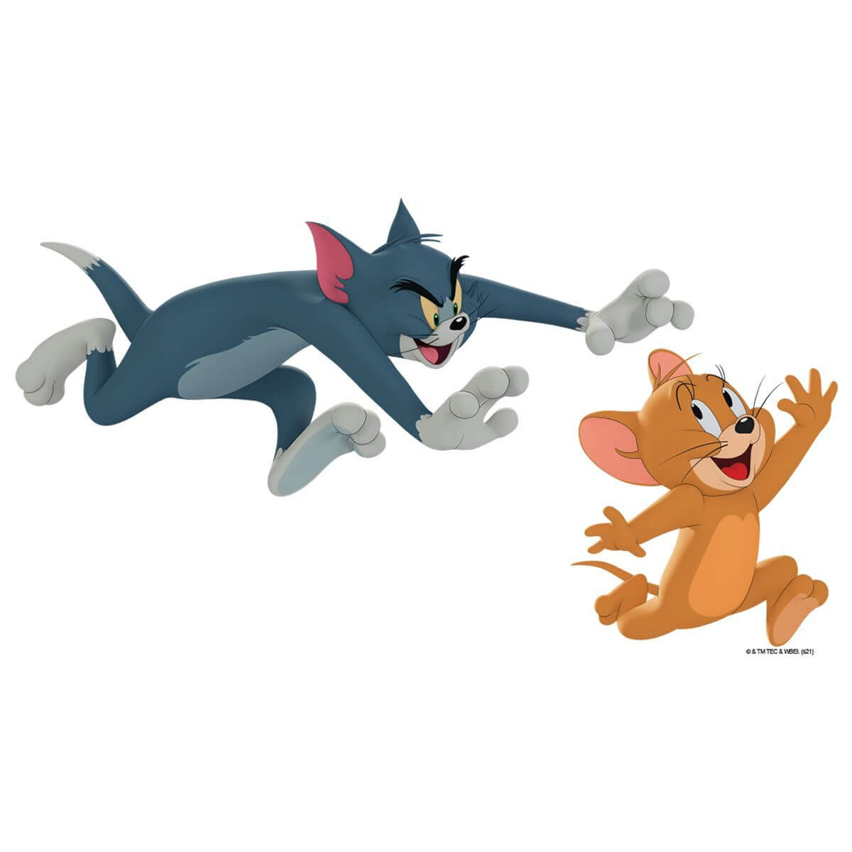 Kismet Decals Tom & Jerry: Friendly Chase Down Licensed Wall Sticker - Easy DIY Home & Room Decor Cartoon Wall Art - Kismet Decals