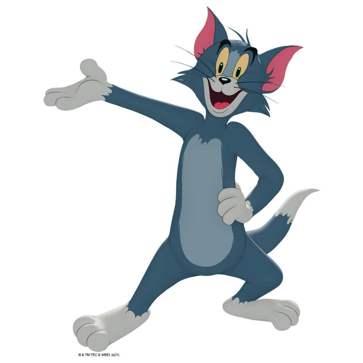 Kismet Decals Tom & Jerry: Happy Tom Welcomes You Licensed Wall Sticker - Easy DIY Home & Room Decor Cartoon Wall Art - Kismet Decals