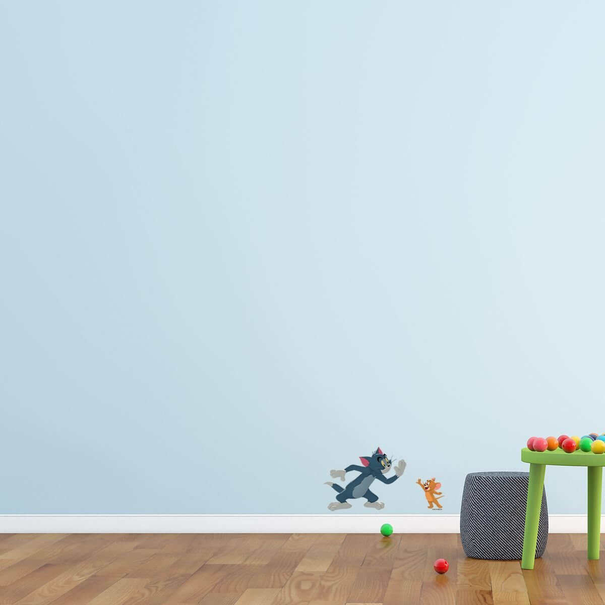 Kismet Decals Tom & Jerry: High Five! Licensed Wall Sticker - Easy DIY Home & Room Decor Cartoon Wall Art - Kismet Decals