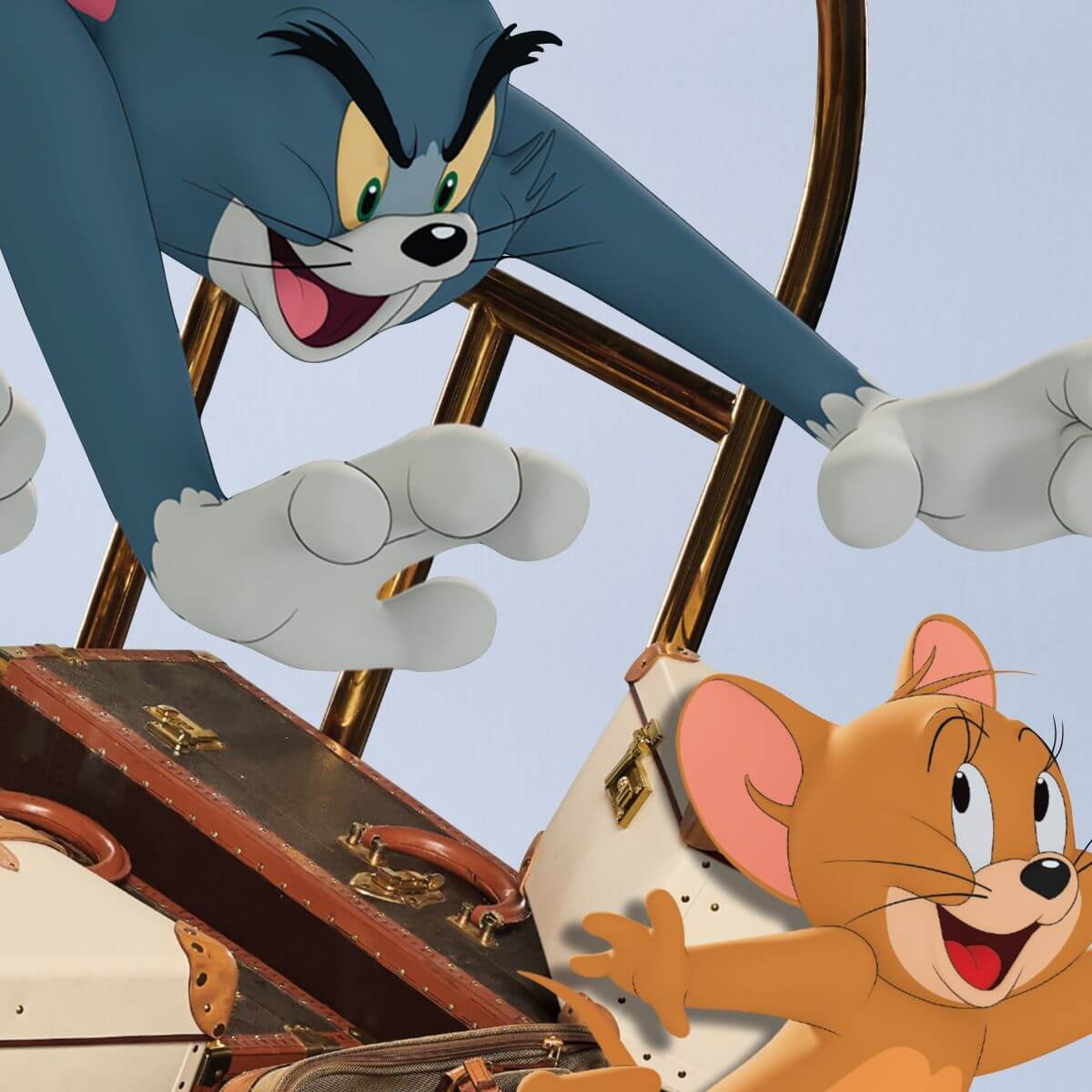 Kismet Decals Tom & Jerry: Hotel Chase Down Licensed Wall Sticker - Easy DIY Home & Room Decor Cartoon Wall Art - Kismet Decals