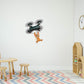 Kismet Decals Tom & Jerry: Jerry Hanging on A Drone Licensed Wall Sticker - Easy DIY Home & Room Decor Cartoon Wall Art - Kismet Decals